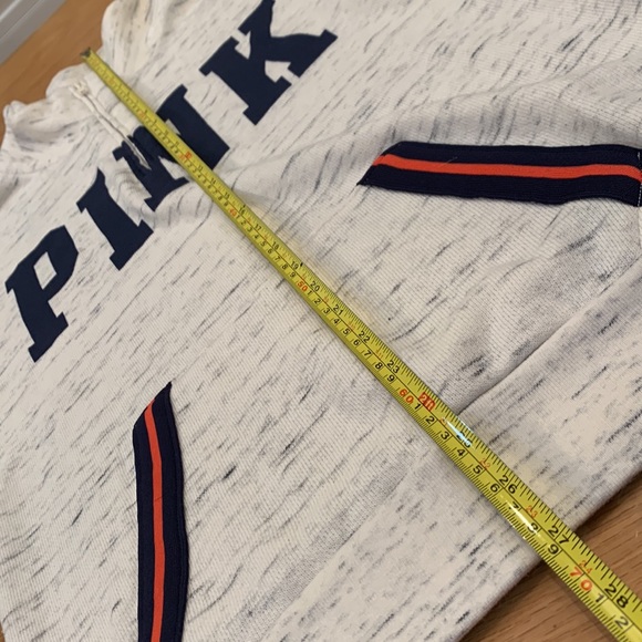 Victoria's Secret Size XS~Pink~ Womens Ivory Heather 1/4 Zip Pullover Sweatshirt - Picture 12 of 16